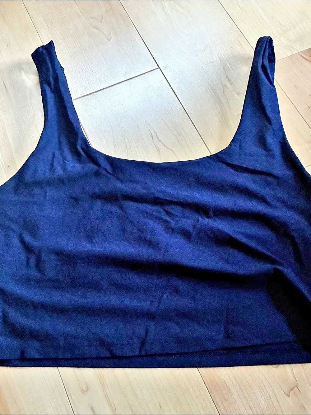 Fabletics Lydia Built-In Bra Tank Top Blue Like New